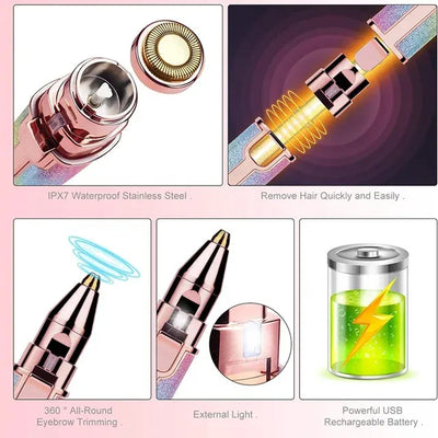 2 in 1 Electric Eyebrow Trimmer